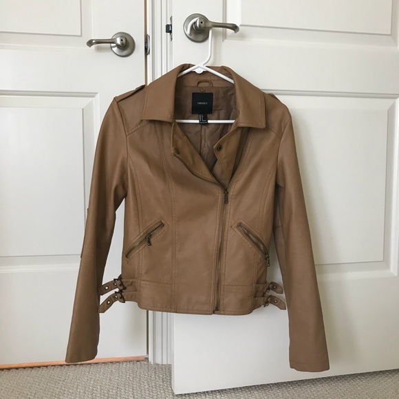 Forever 21 Jackets & Blazers - Tan or beige leather jacket
